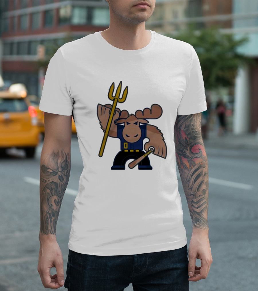 Simply Seattle Home Run Mojo Moose Baseball Pose T-Shirt