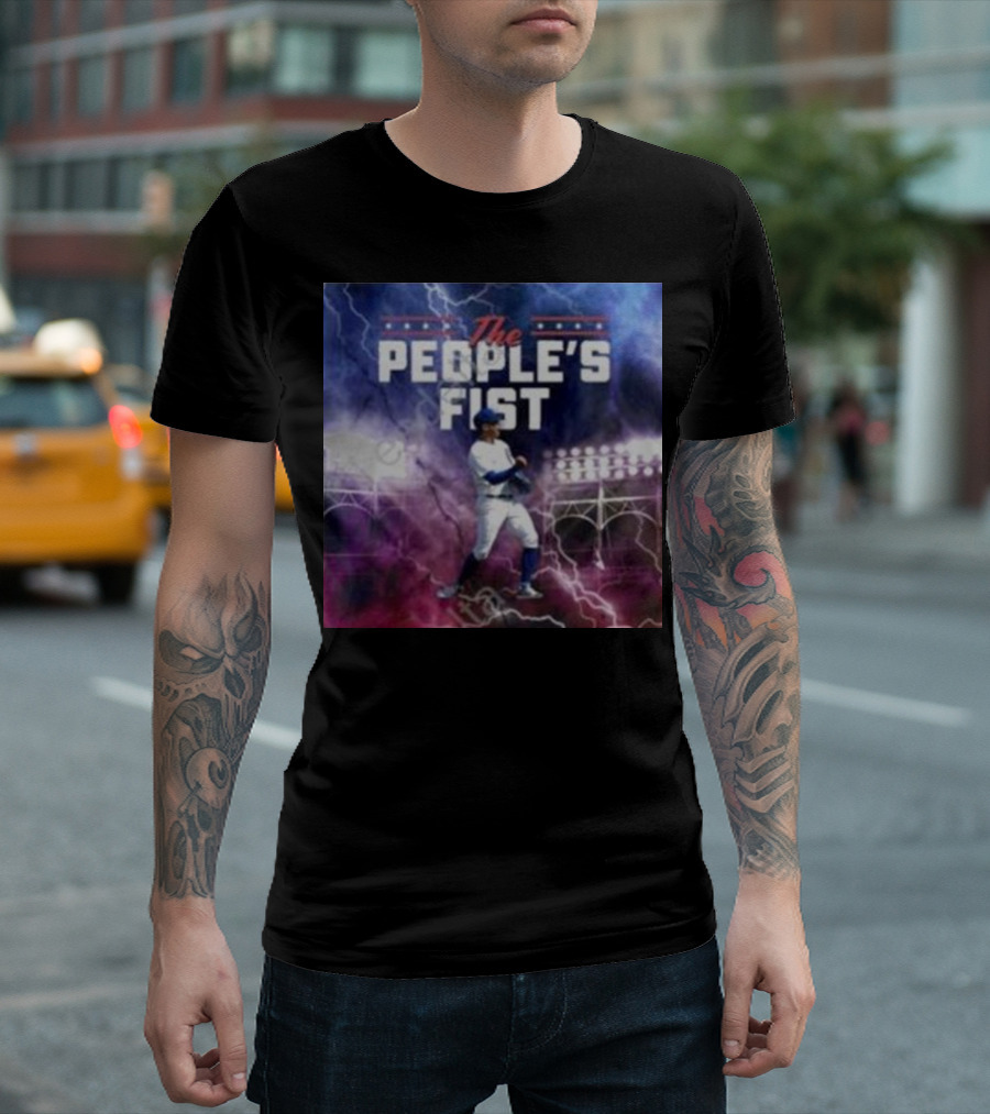 Chicago Cubs The People’s Fist Player Lightning Field T-Shirt
