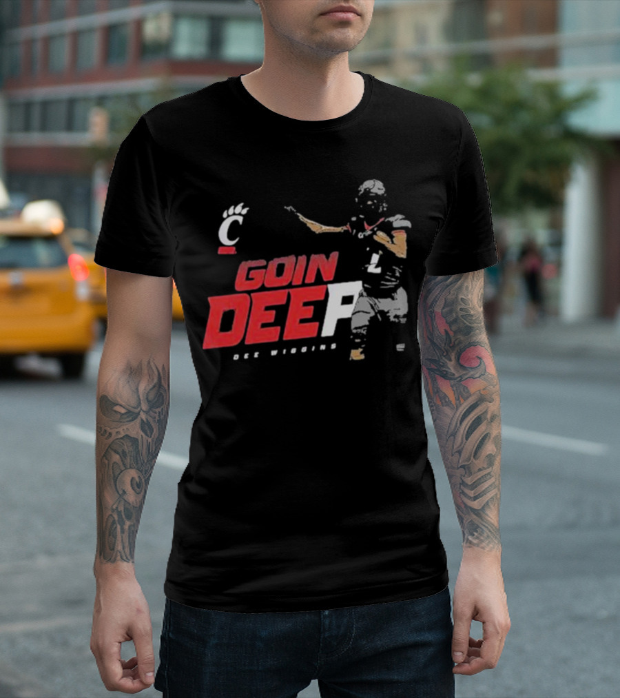 Cincinnati Bearcats Dee Wiggins Goin’ Deep T-Shirt