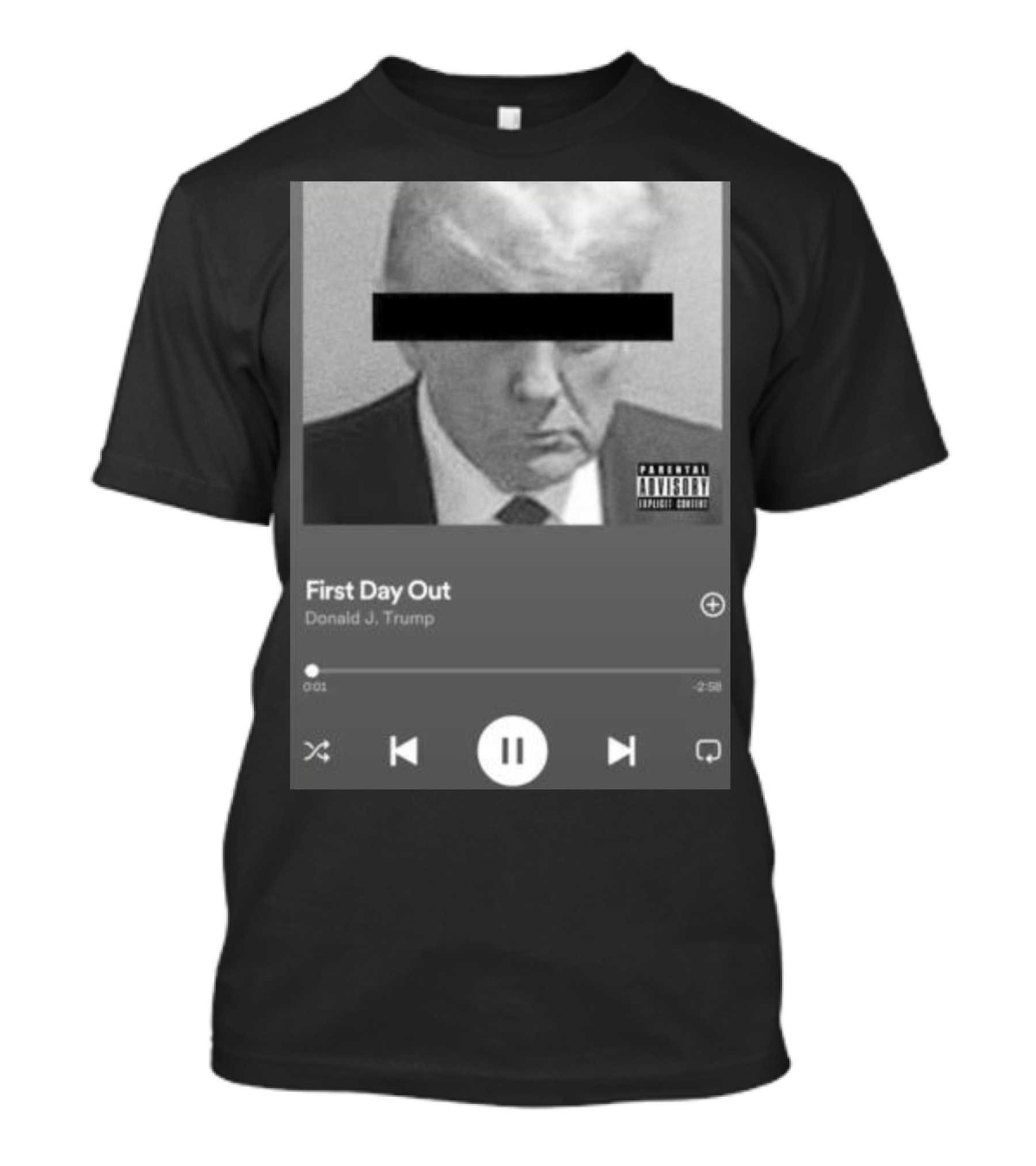 First Day Out Donald J Trump AI Rap Mocking Arrest Hits No. 2 ITunes Spot T-Shirt
