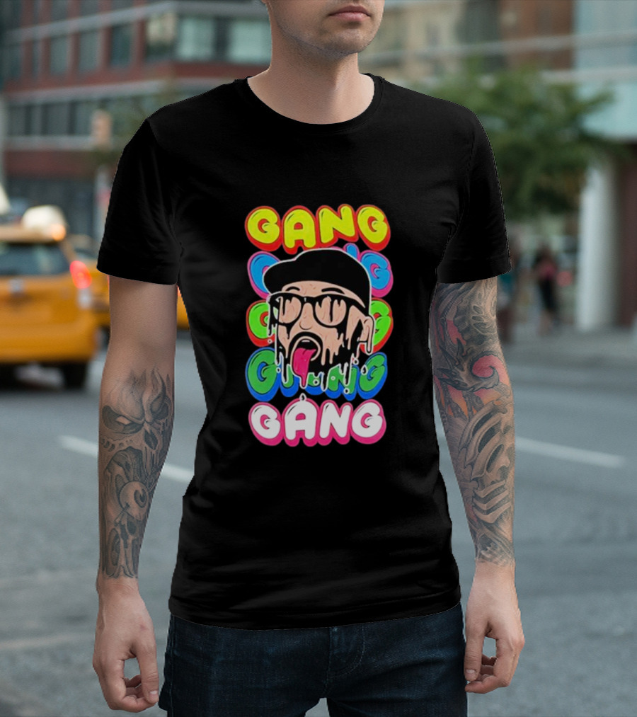 Gang Colorful Dripping Face T-Shirt