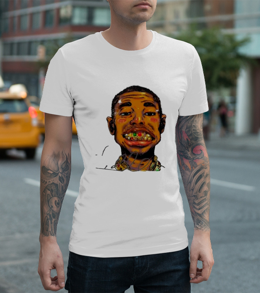 Vameee1 It’s The Way You Wear It Bold Cartoon Face T-Shirt