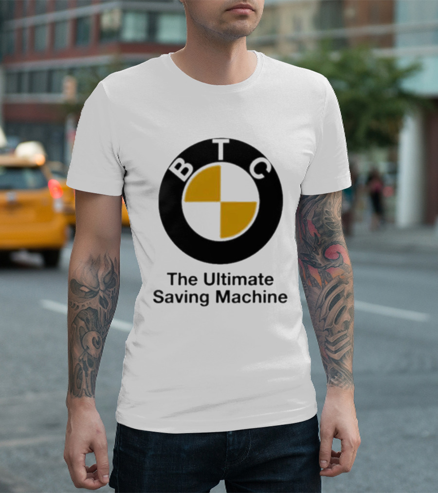 BTC The Ultimate Saving Machine Bitcoin Crash Test Dummy T-Shirt