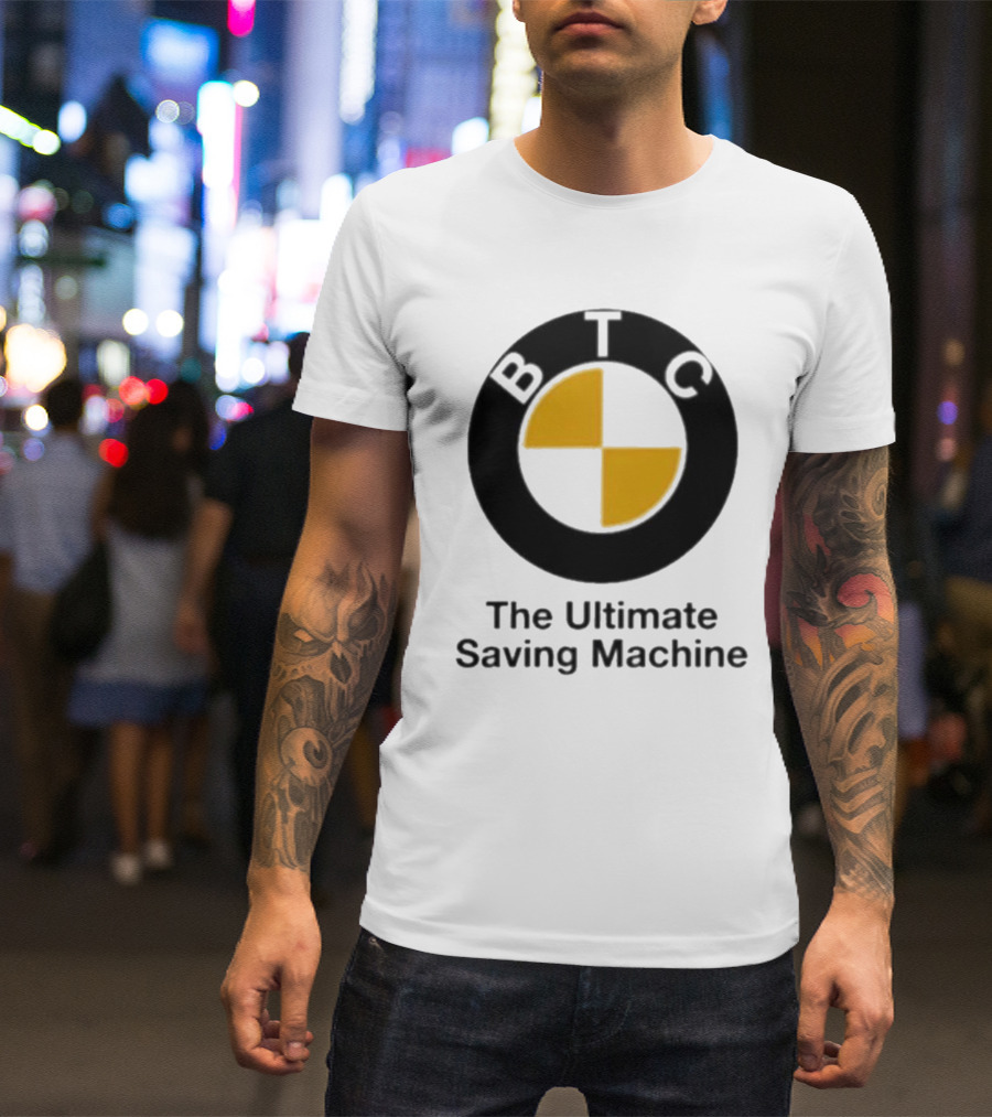 BTC The Ultimate Saving Machine Bitcoin Crash Test Dummy T-Shirt