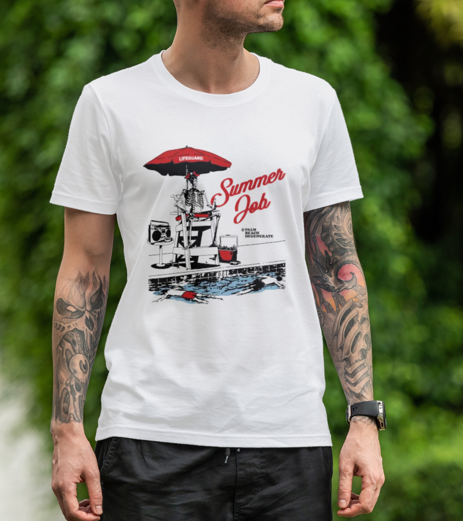 Summer Job Lifeguard Palm Beach Degenerate T-Shirt