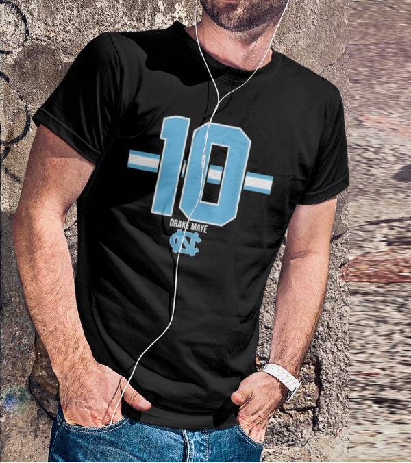 UNC Football Number 10 Drake Maye T-Shirt