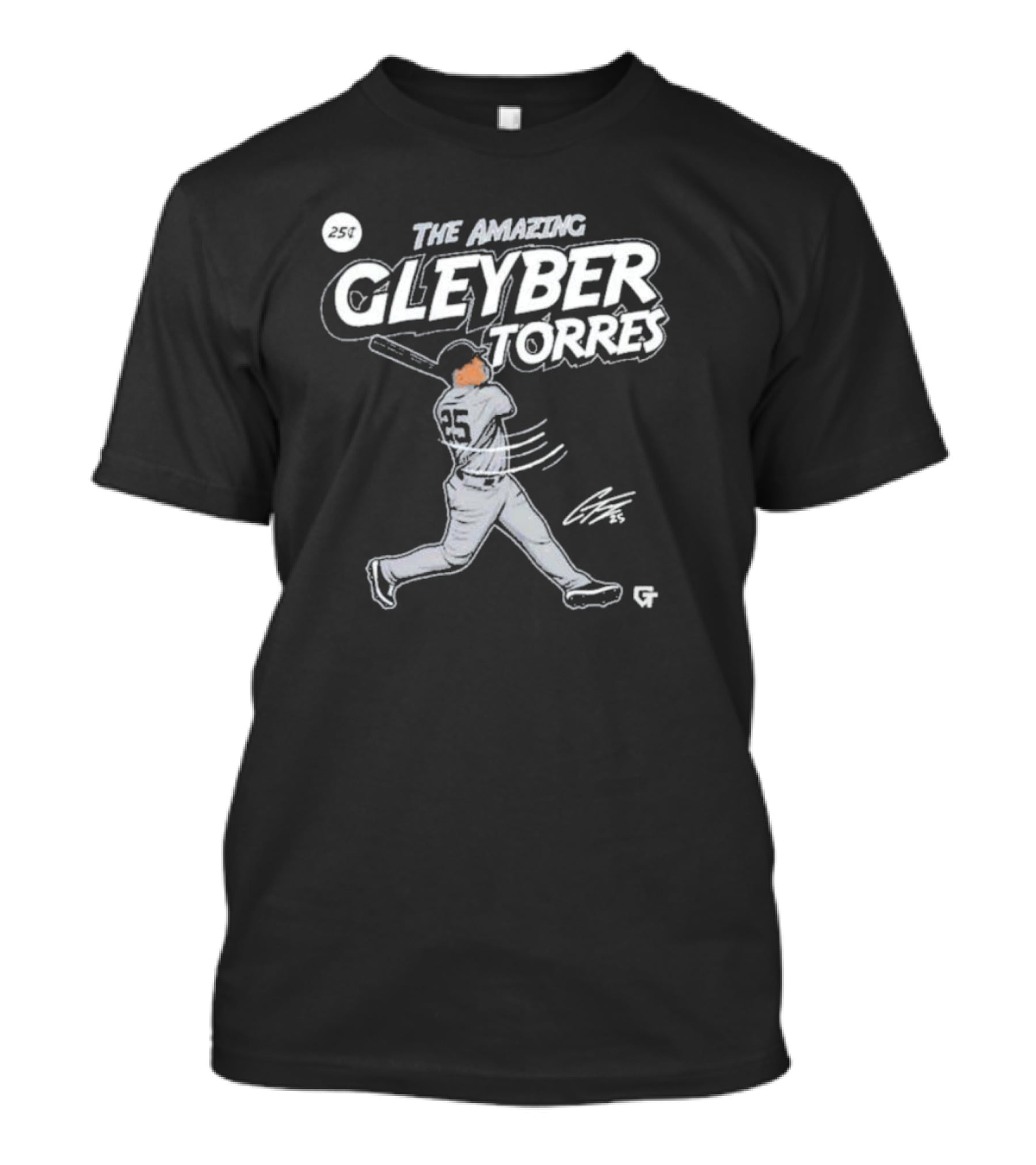 The Amazing Gleyber Torres Comic Book Style With Signature And Baseball Action T-Shirt