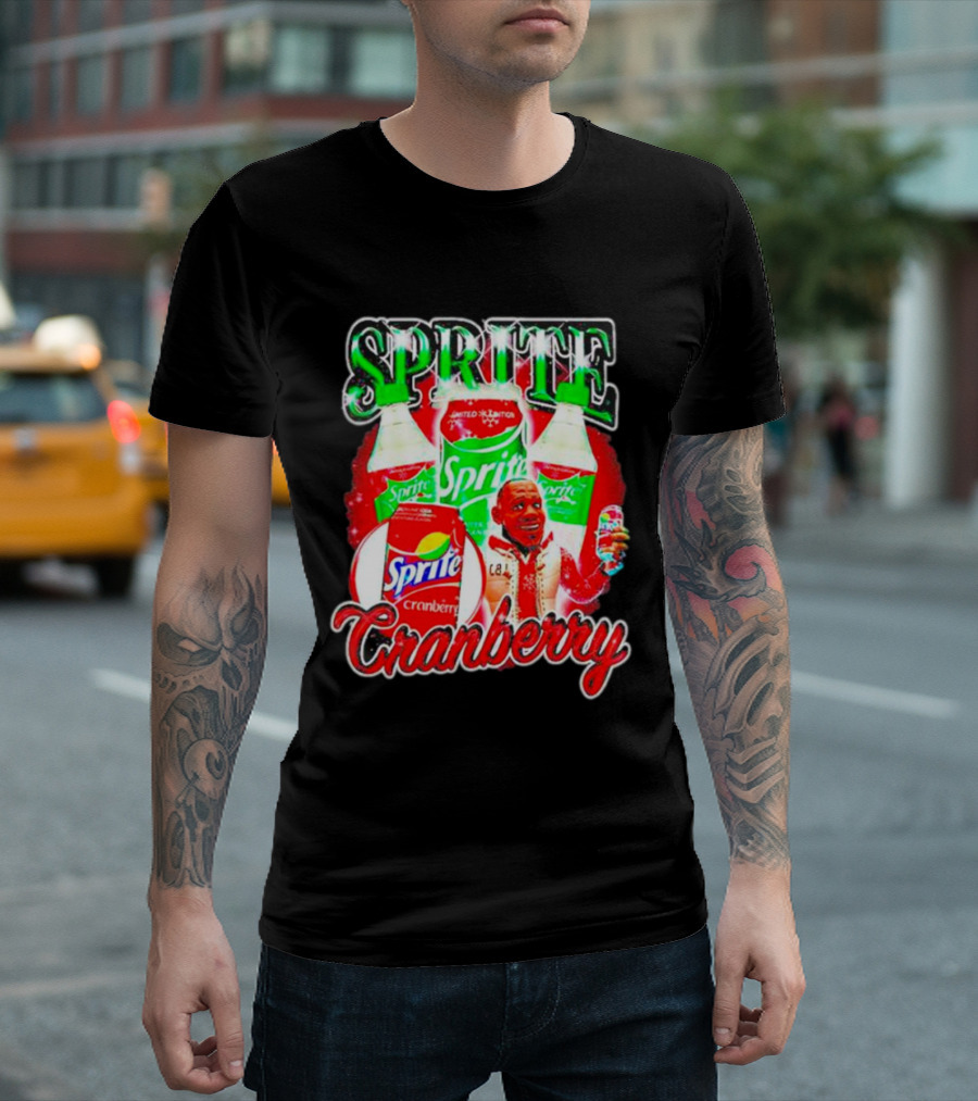 Sprite Cranberry Lebron James Cartoon T-Shirt