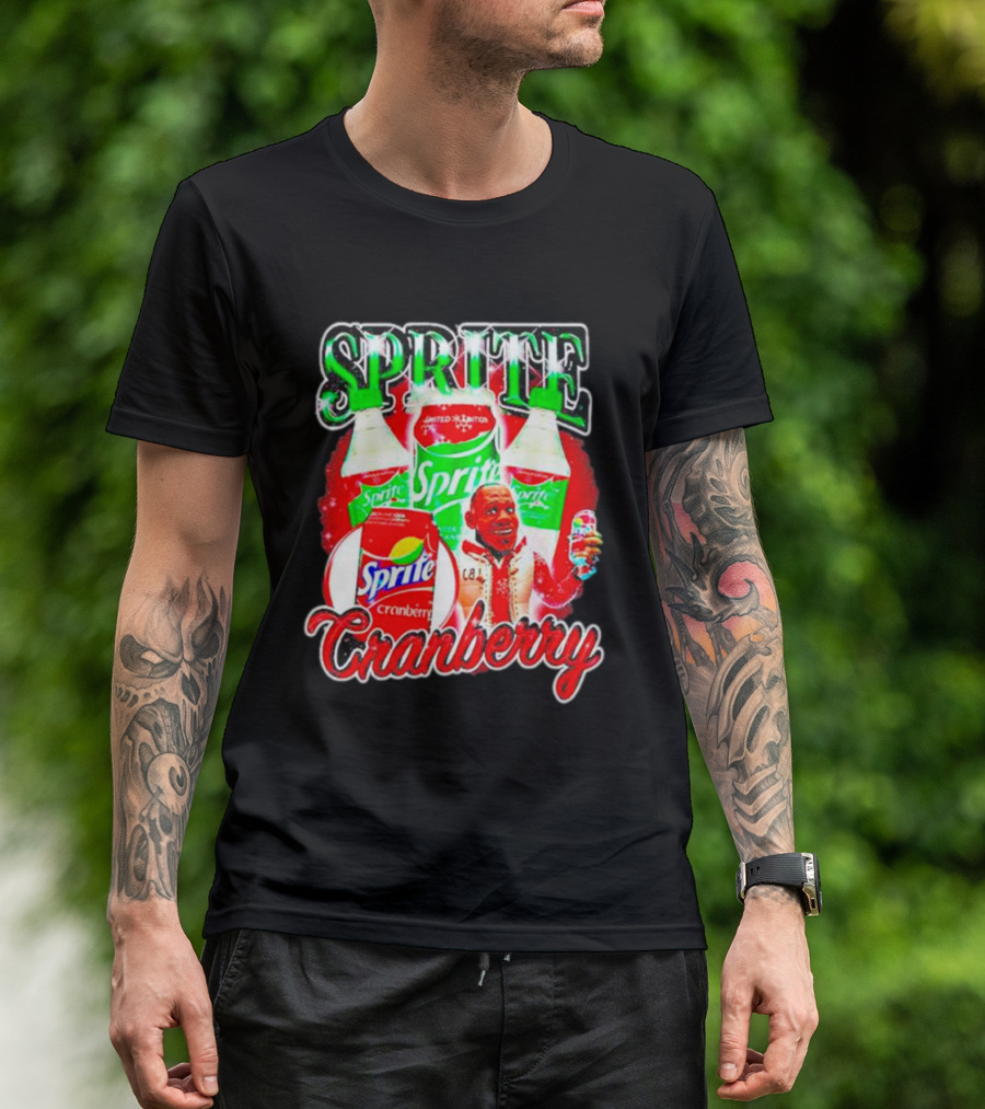 Sprite Cranberry Lebron James Cartoon T-Shirt