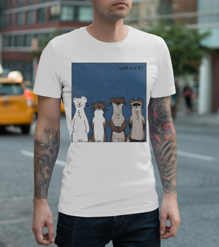 Weasel Weezer Band Cartoon T-Shirt