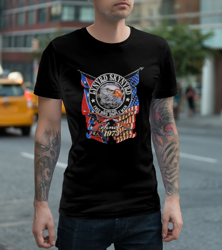 Lynyrd Skynyrd Eagle Free Bird Simple Man Classic Rock Since 1973 T-Shirt