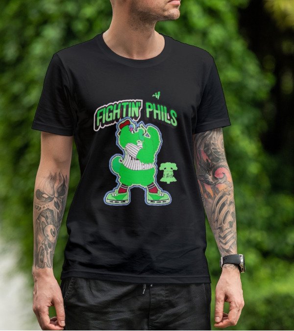 FIGHTIN' PHILS Neon Mascot Art History T-Shirt