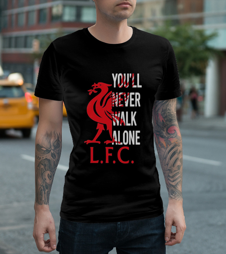 LFC You'll Never Walk Alone Liverpool Football Club Crest T-Shirt