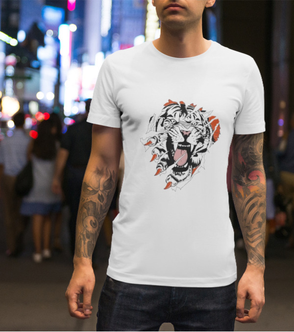 Cin Roar Lion's Fierce Mane And Claws T-Shirt