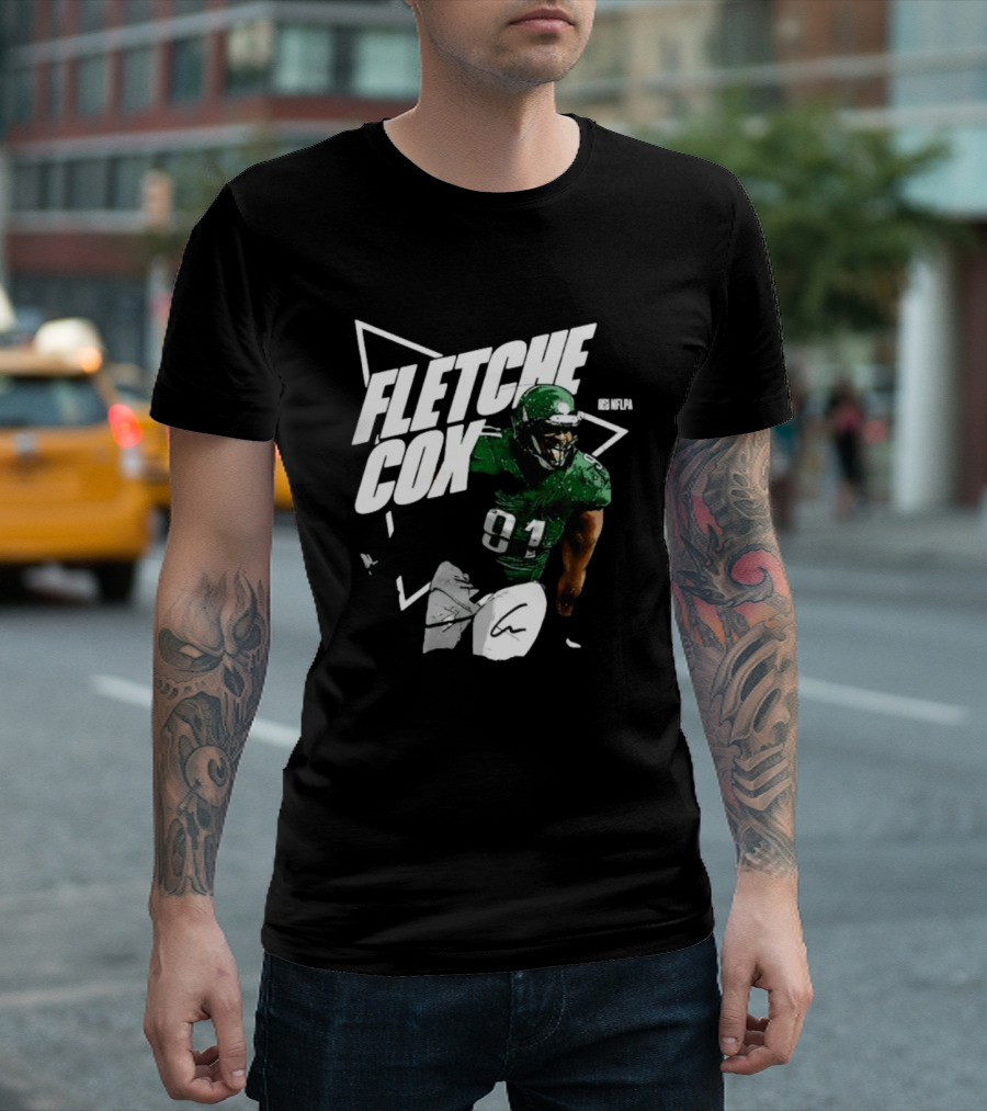 NFLPA Fletcher Cox 91 Nick Sirianni Signature T-Shirt