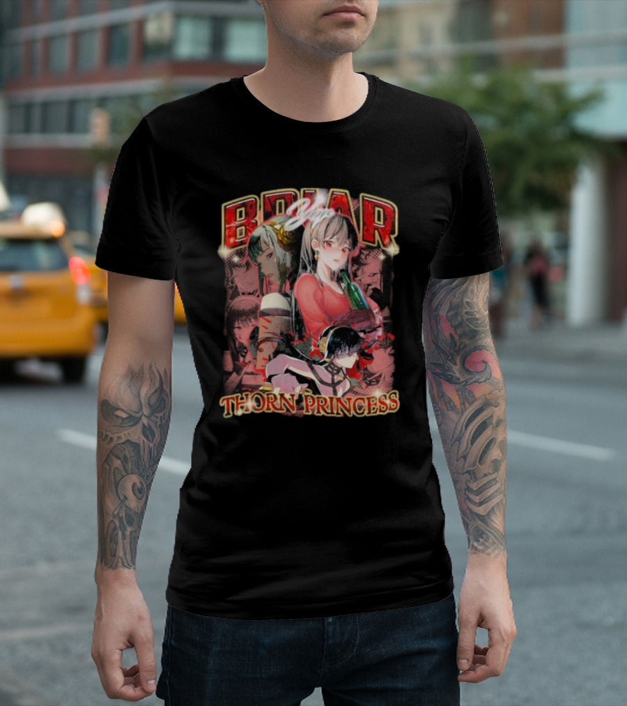 Briar Yor Thorn Princess Anime Characters Collage T-Shirt