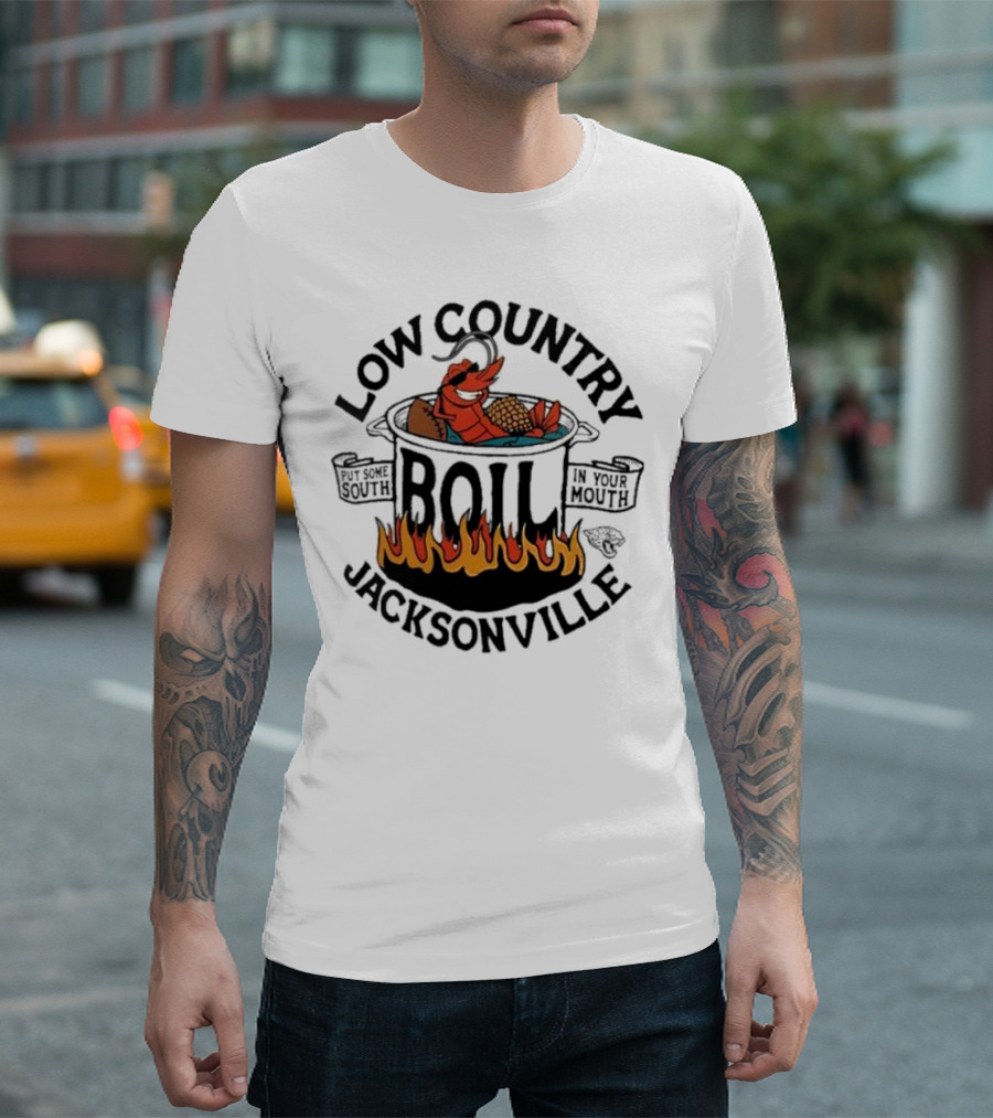 Low Country Boil Put Some South in Your Mouth Jacksonville T-Shirt