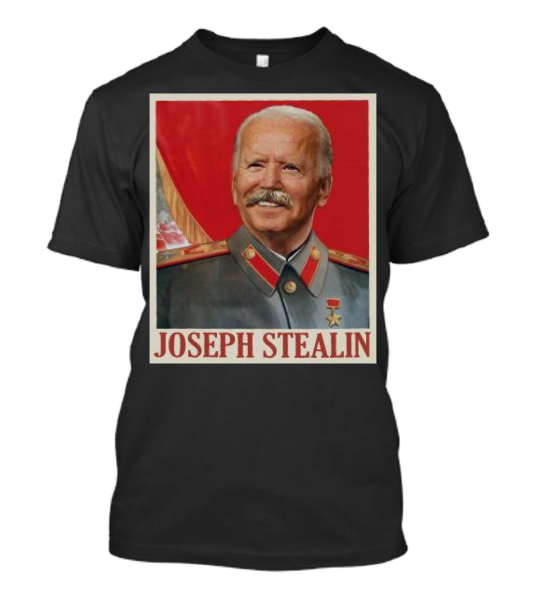 Funny Joe Biden Joseph Stealin Soviet Uniform T-Shirt