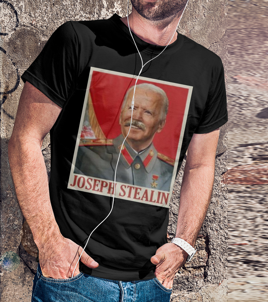 Funny Joe Biden Joseph Stealin Soviet Uniform T-Shirt