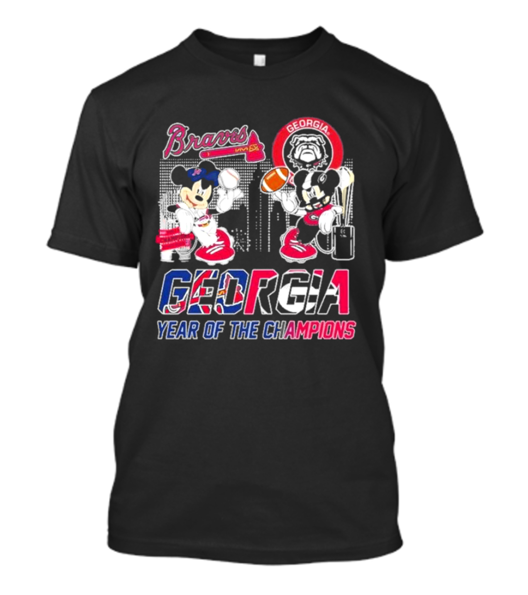 Braves Georgia Bulldogs Year Of The Champions T-Shirt