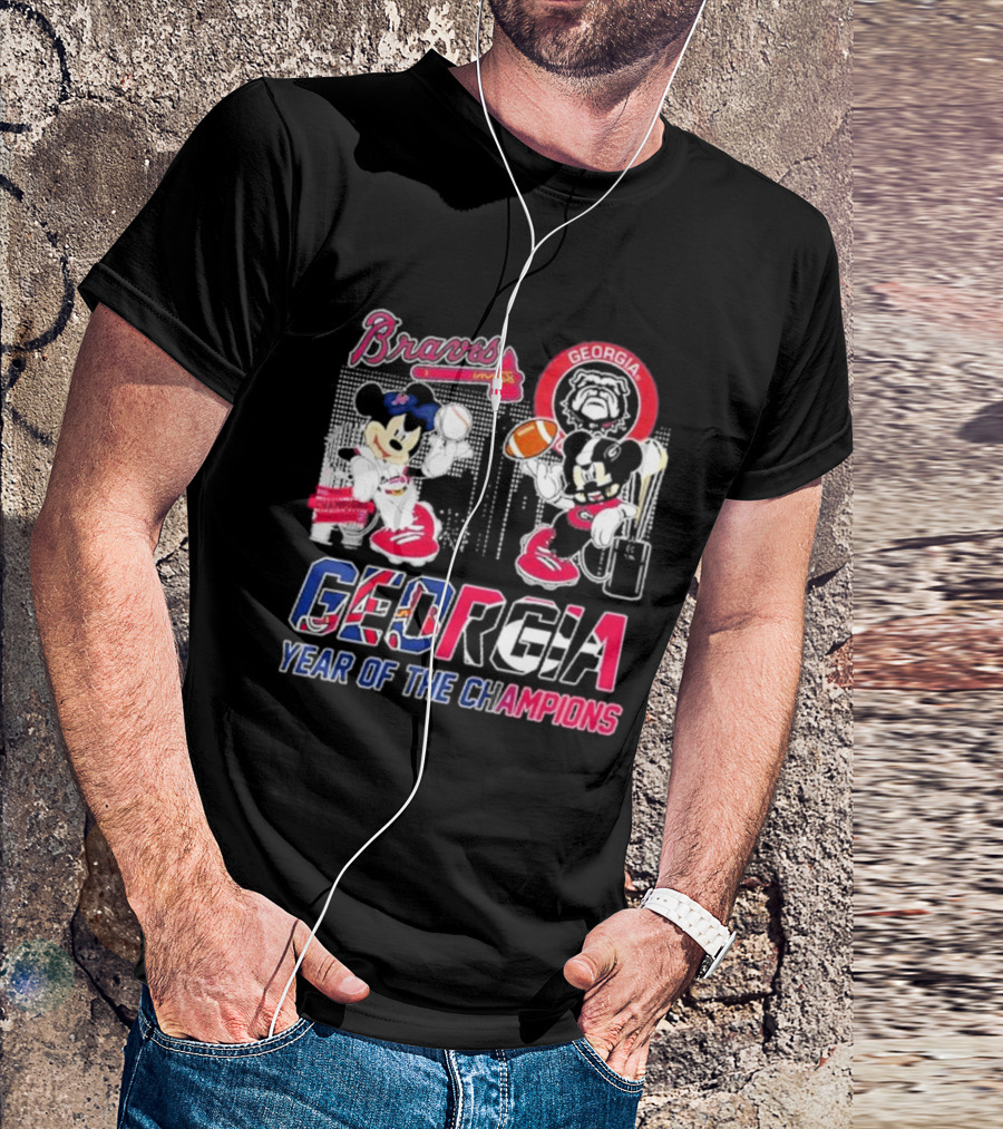 Braves Georgia Bulldogs Year Of The Champions T-Shirt
