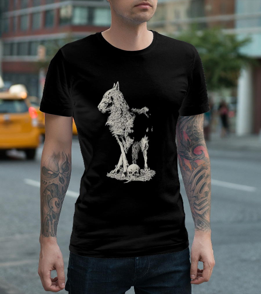Fajar Allanda Lone Wolf with Skull T-Shirt