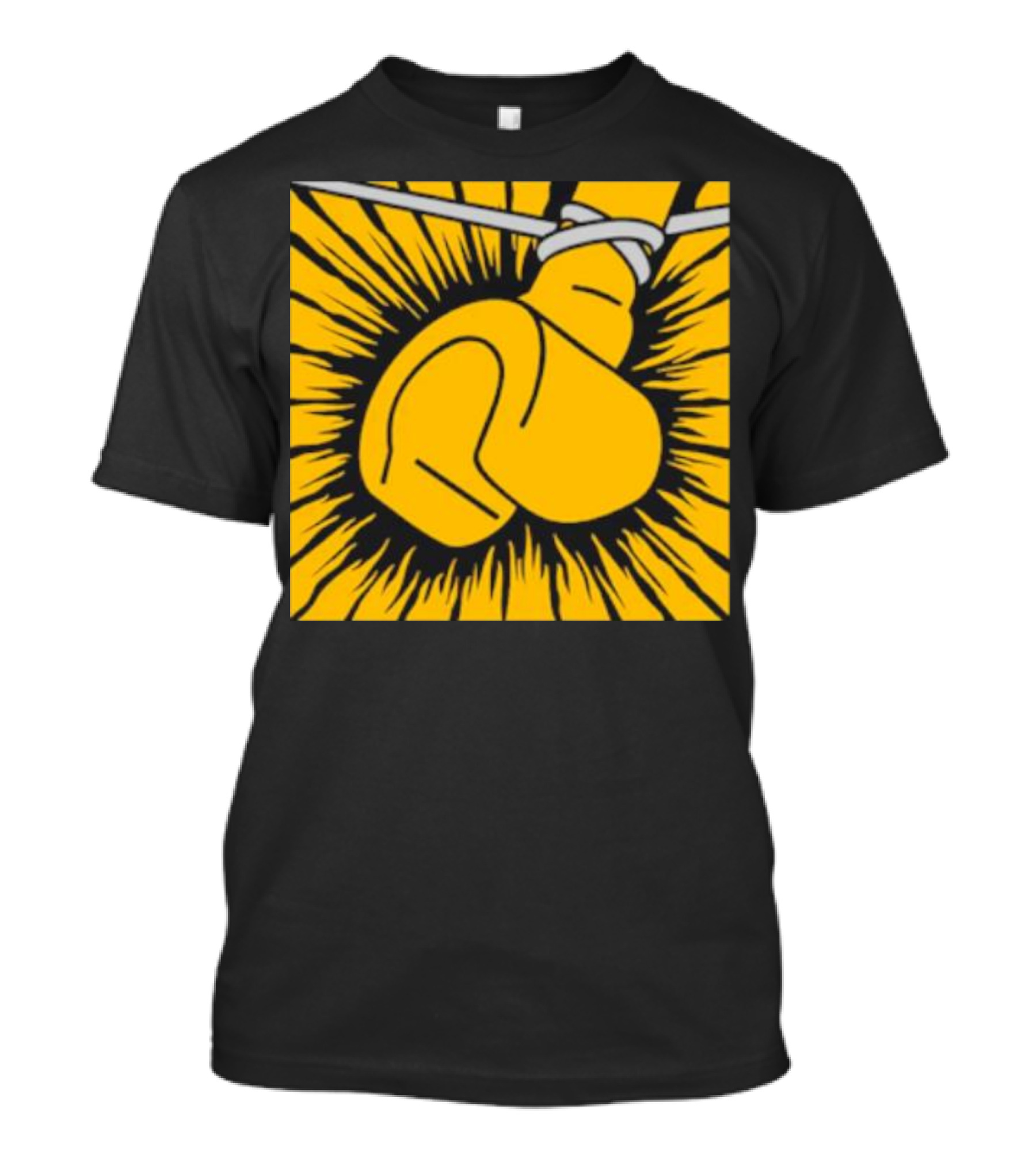 Metallego Fist Wrapped Wire Explosive Yellow Burst T-Shirt