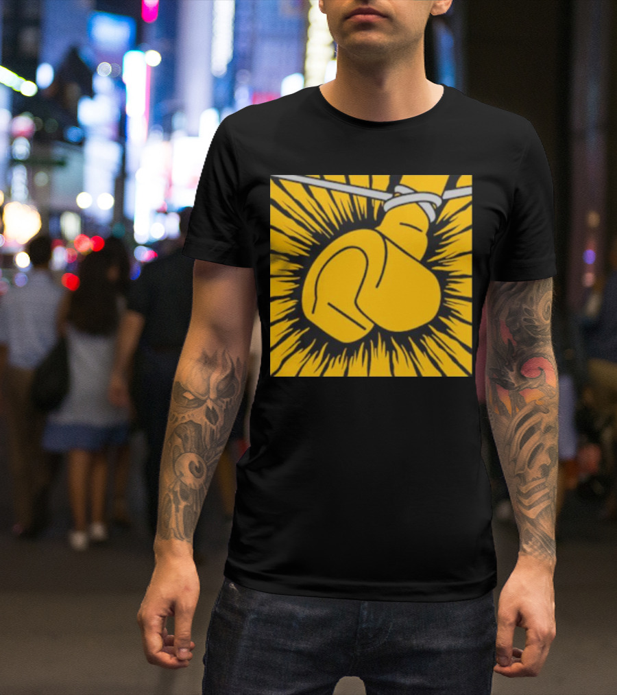 Metallego Fist Wrapped Wire Explosive Yellow Burst T-Shirt