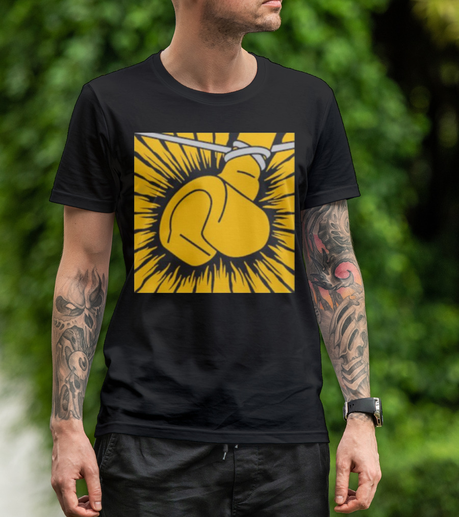 Metallego Fist Wrapped Wire Explosive Yellow Burst T-Shirt