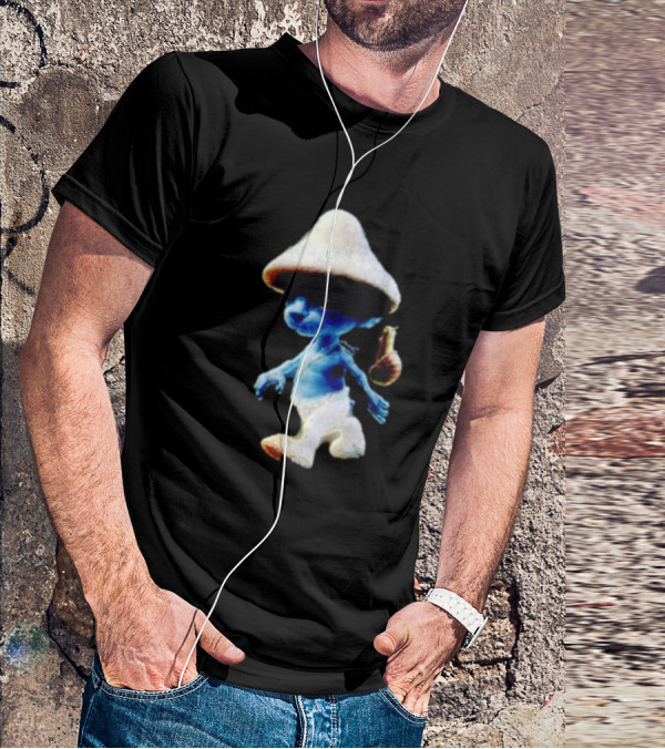 Smurf Cat Funny Mushroom Hat Character T-Shirt