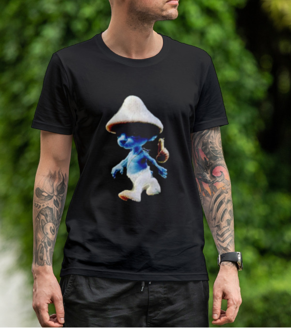 Smurf Cat Funny Mushroom Hat Character T-Shirt