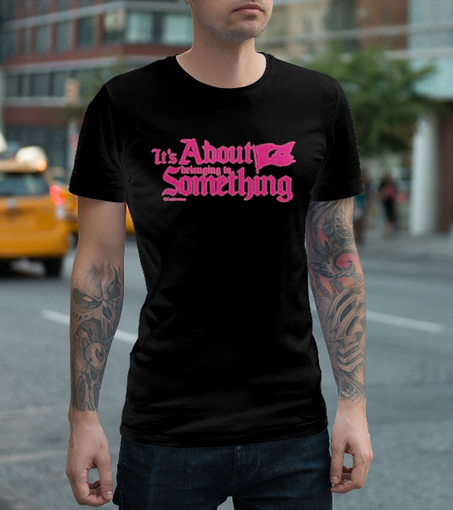 Cookiestraw Shop It’s About Belonging To Something Flag Motif T-Shirt