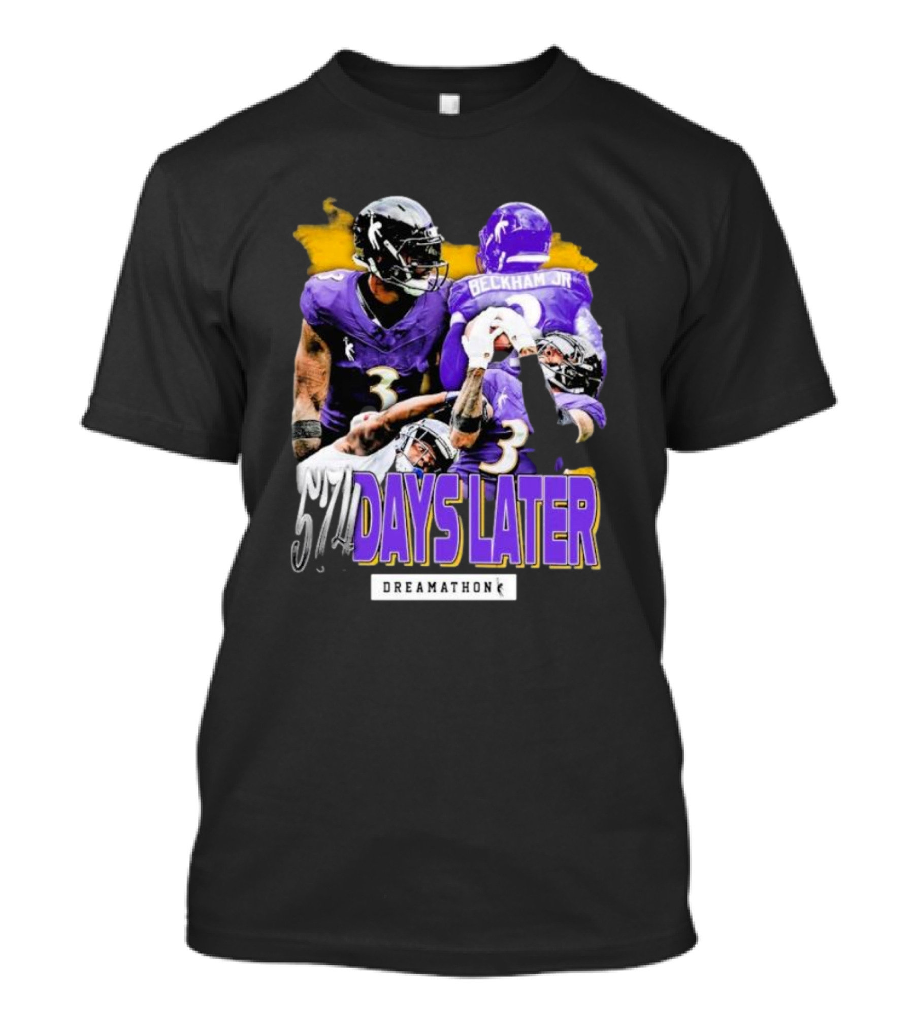 Odell Beckham Jr. 574 Days Later Dreamathon Ravens Football Journey T-Shirt