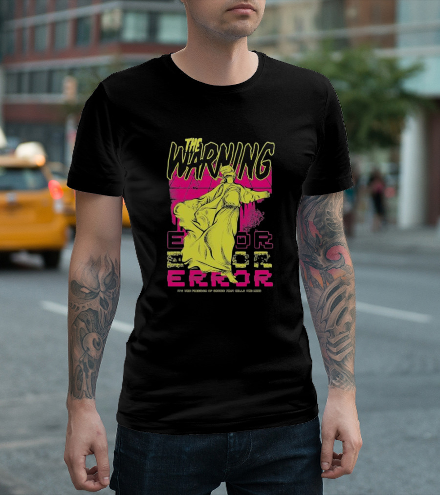 The Warning Error Freedom Of Choice Kills Mind Statue Neon Graffiti T-Shirt