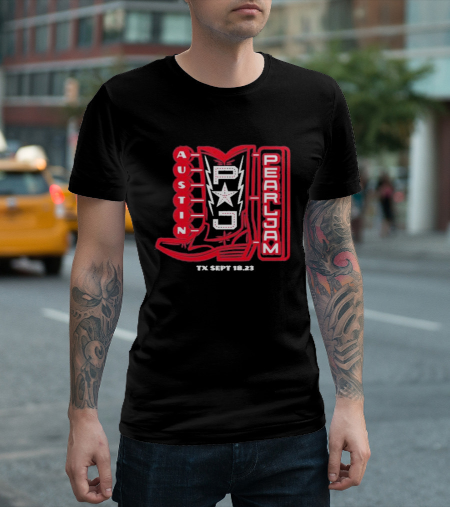 Austin Pearl Jam PJ Star TX Sept 18.23 T-Shirt