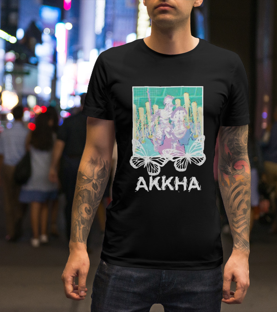 Akkha Warrior With Butterflies And Spartan T-Shirt