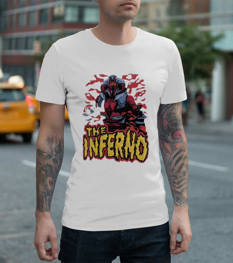 Zuk The Inferno Warrior with Fiery Background T-Shirt