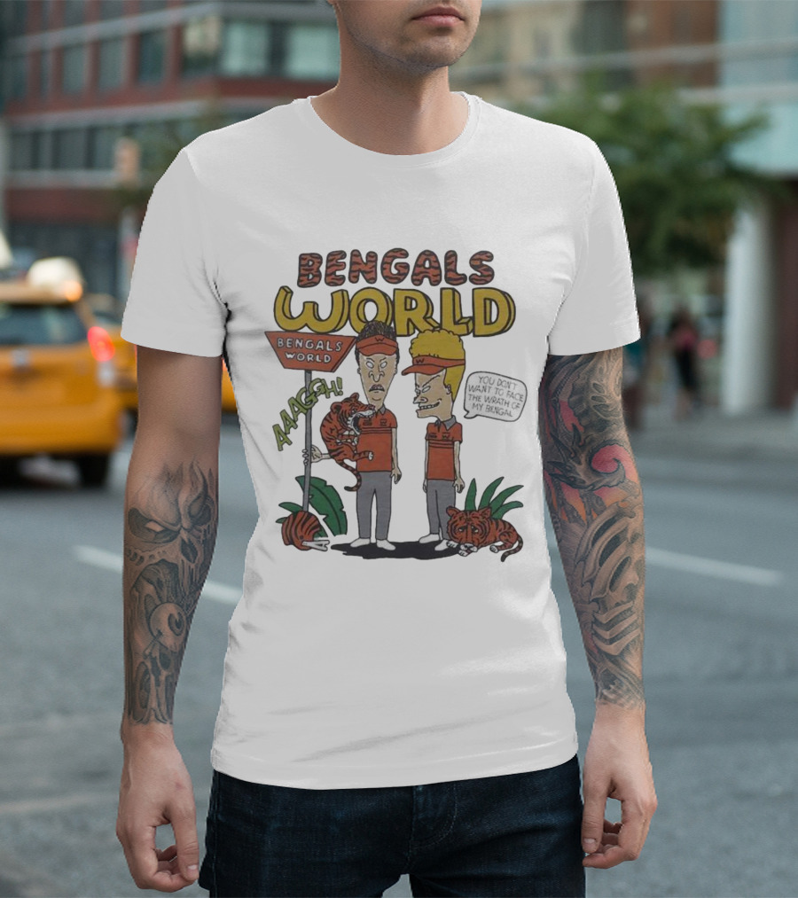 Beavis And Butthead Bengals World Aaagh You Don't Want To Face The Wrath Of My Bengal T-Shirt