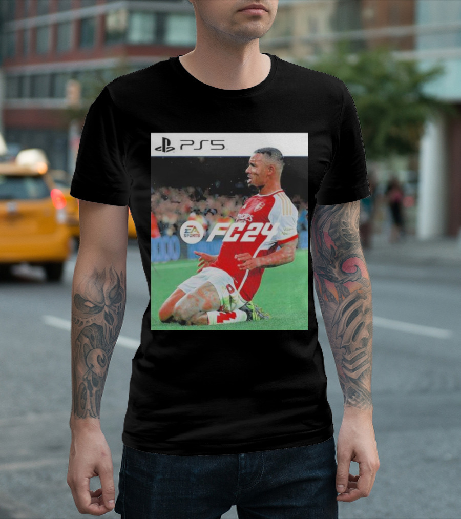 PS5 EA Sports FC24 Gabriel Jesus Arsenal Game Cover Image T-Shirt