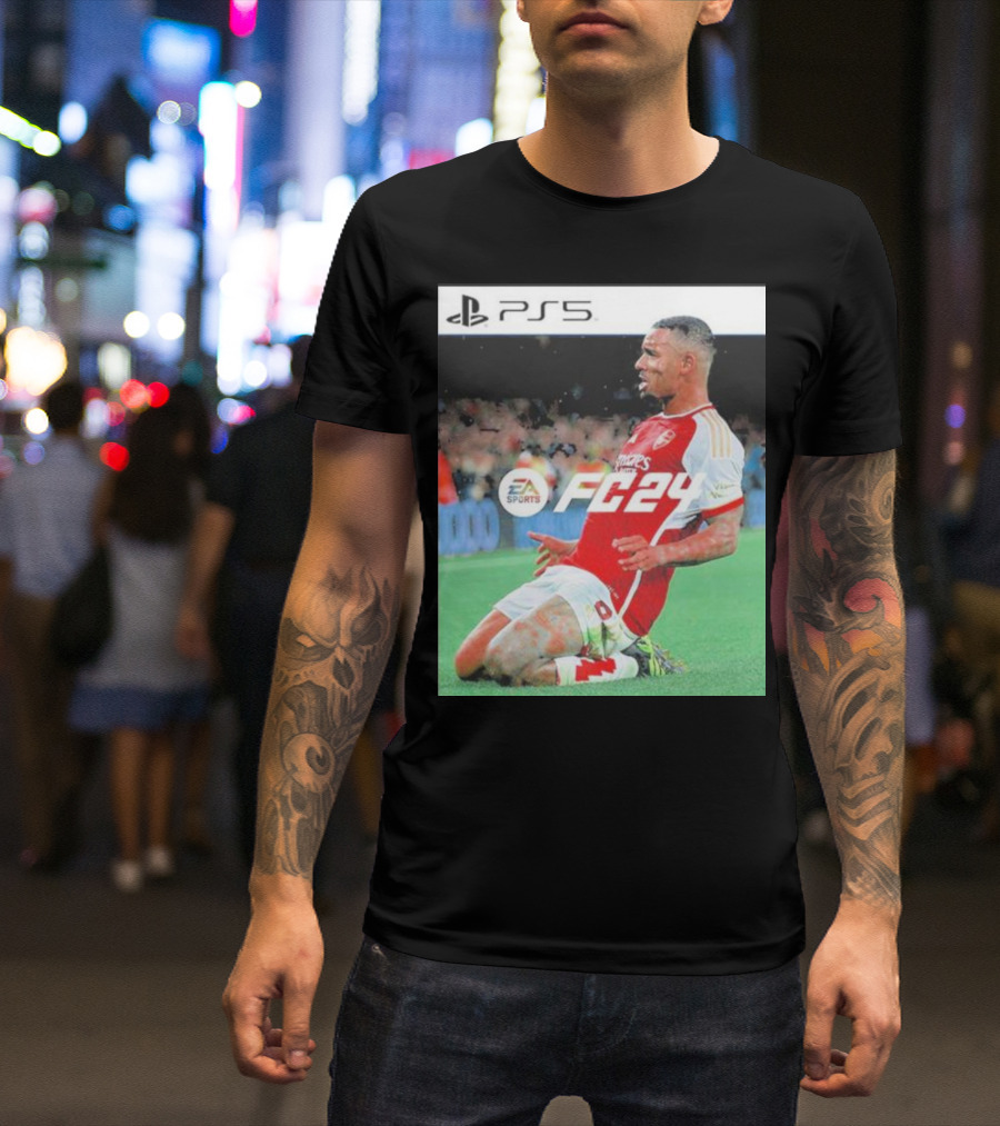 PS5 EA Sports FC24 Gabriel Jesus Arsenal Game Cover Image T-Shirt