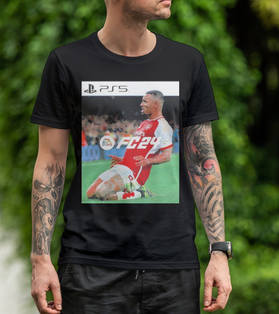 PS5 EA Sports FC24 Gabriel Jesus Arsenal Game Cover Image T-Shirt