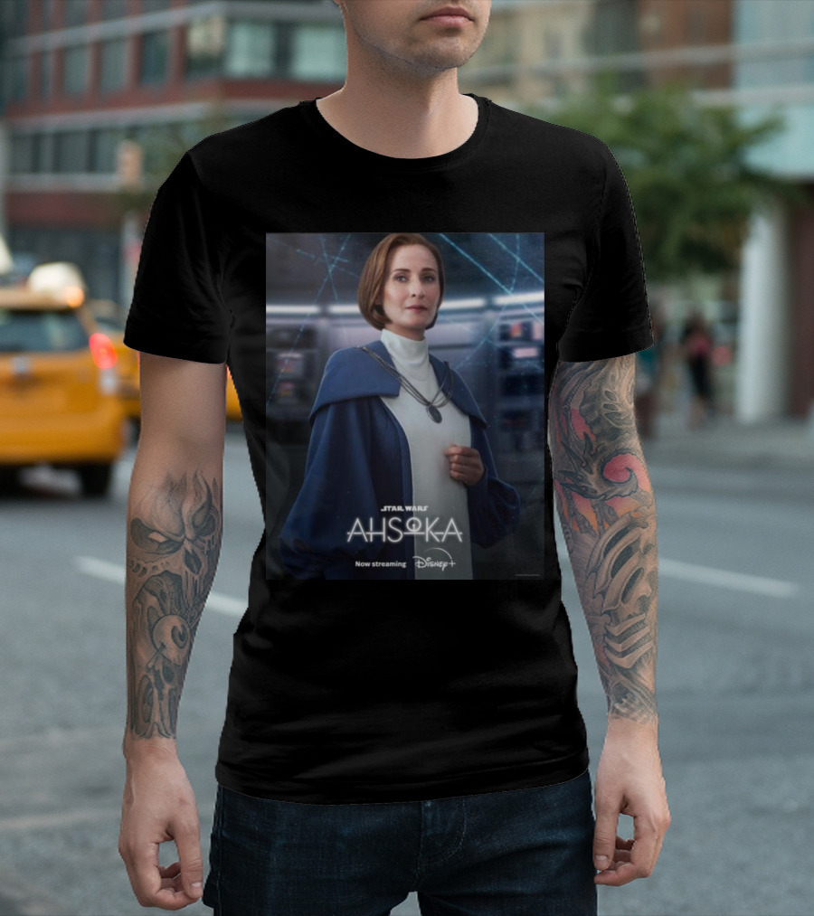 Star Wars Ahsoka Now Streaming Disney Plus Mon Mothma Character T-Shirt