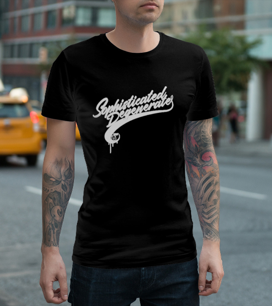 Sophisticated Degenerate Graffiti Style Text With Dripping Paint Effect T-Shirt