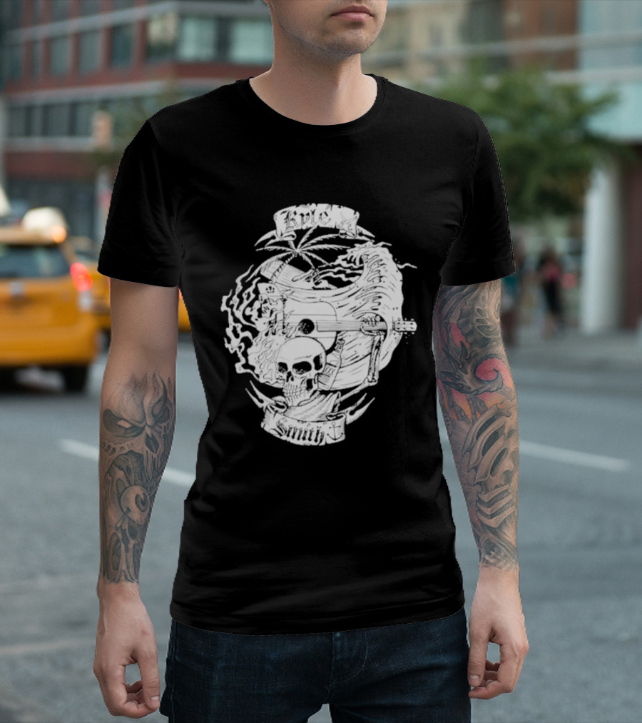 Skull Guitar Wave Kyle Smith T-Shirt