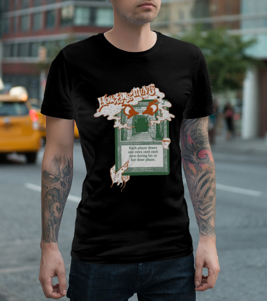 Howling Mine Card Illustration With Dynamic Howling Text And Hands T-Shirt