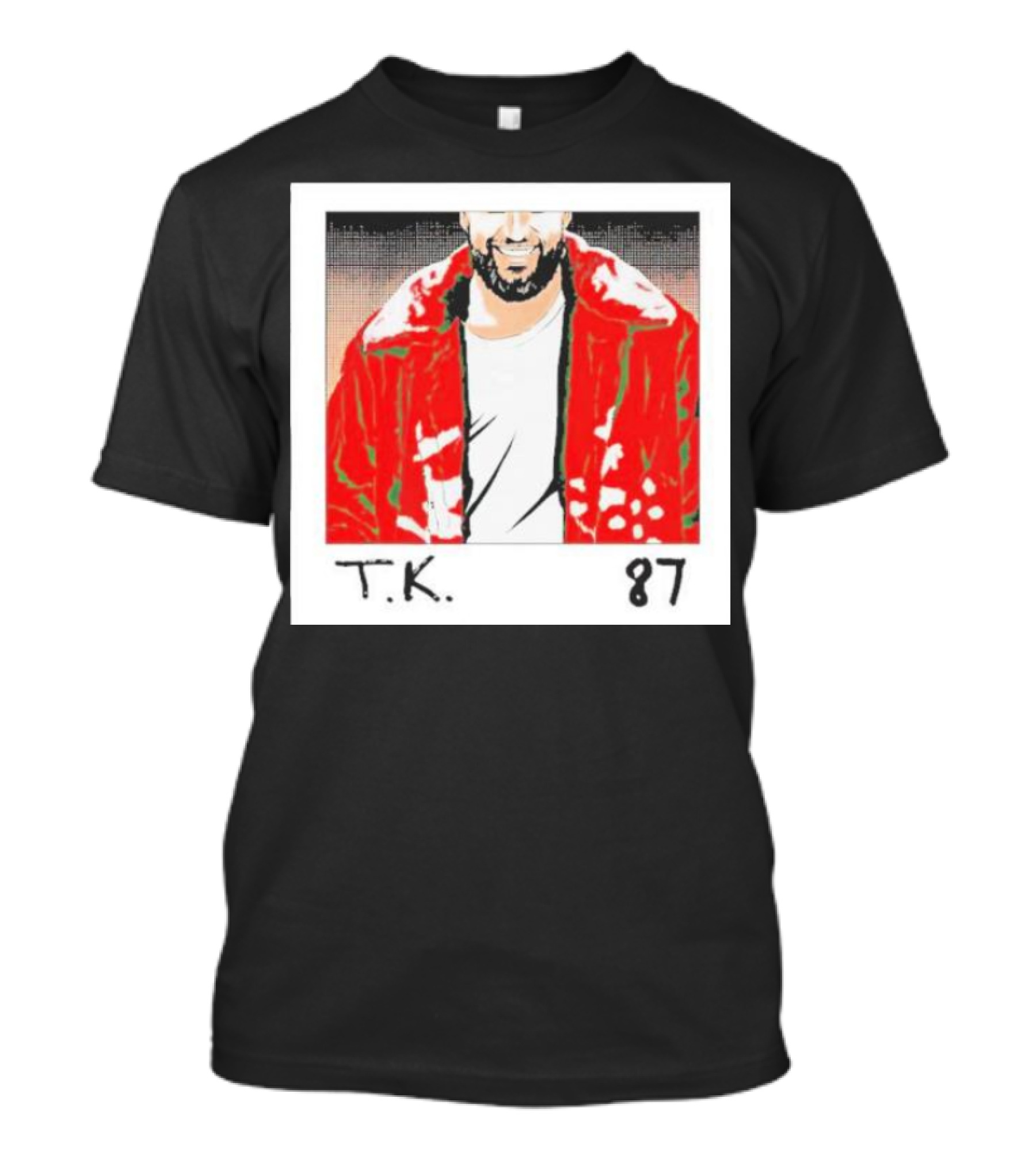 T.K. 87 Vintage Polaroid Style Red Jacket T-Shirt