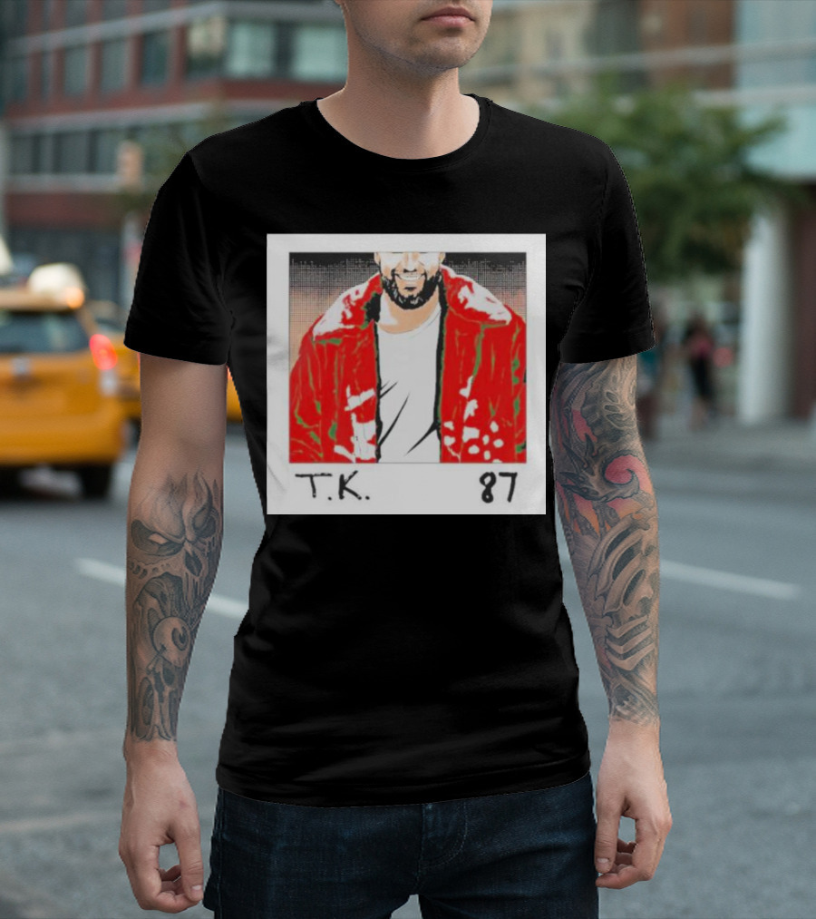 T.K. 87 Vintage Polaroid Style Red Jacket T-Shirt