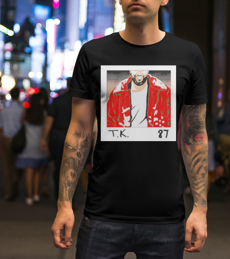 T.K. 87 Vintage Polaroid Style Red Jacket T-Shirt
