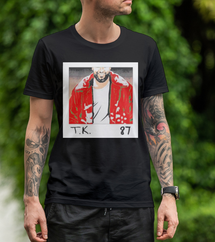 T.K. 87 Vintage Polaroid Style Red Jacket T-Shirt