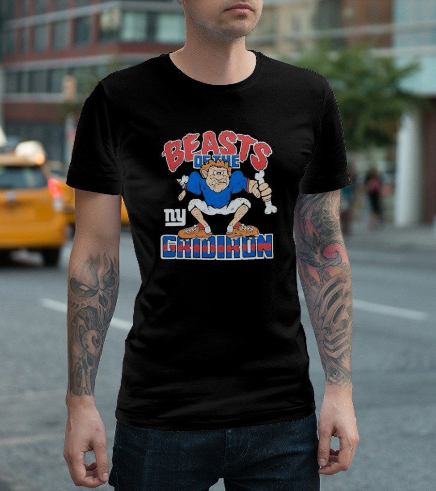 New York Giants Beasts Of The Gridiron NY Football Character T-Shirt